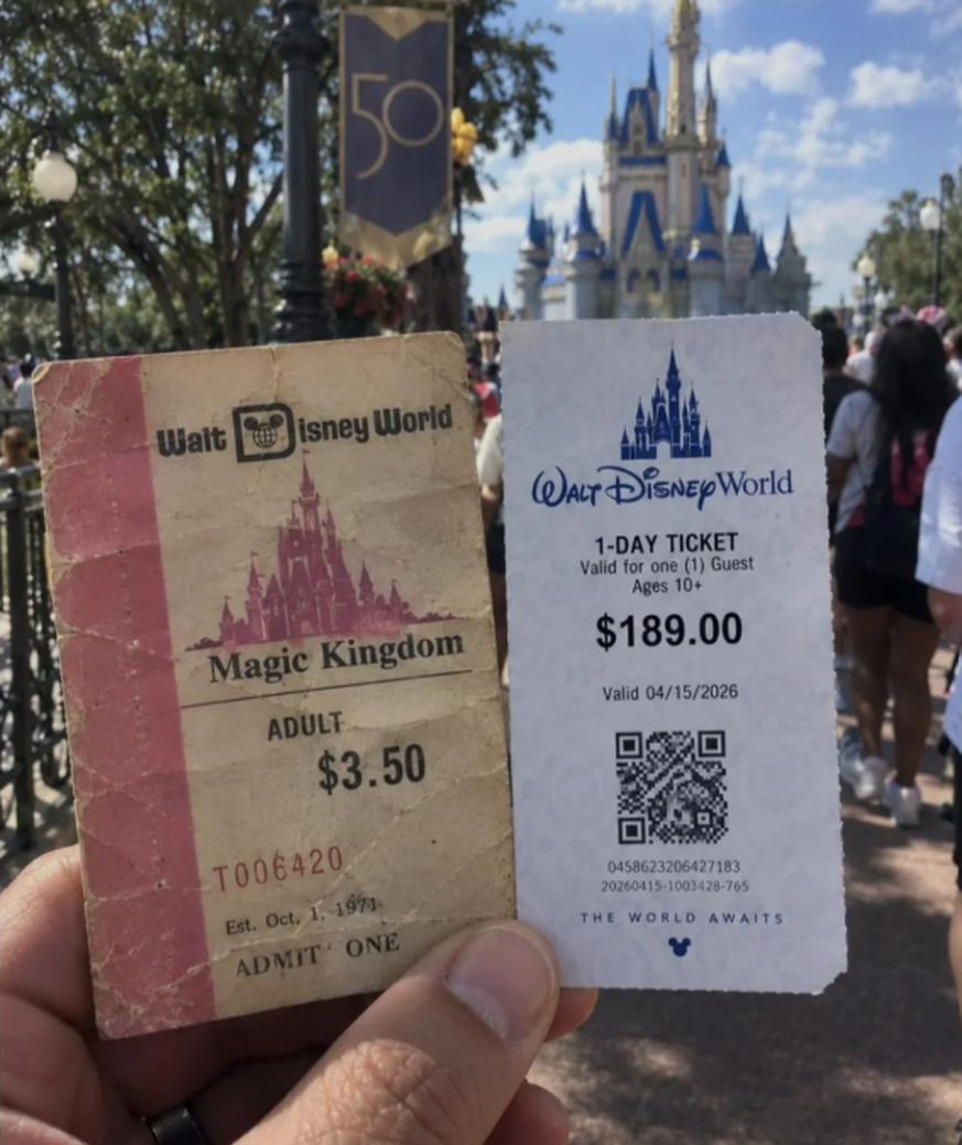 Lustige Fails: Disney Land Preisunterschied