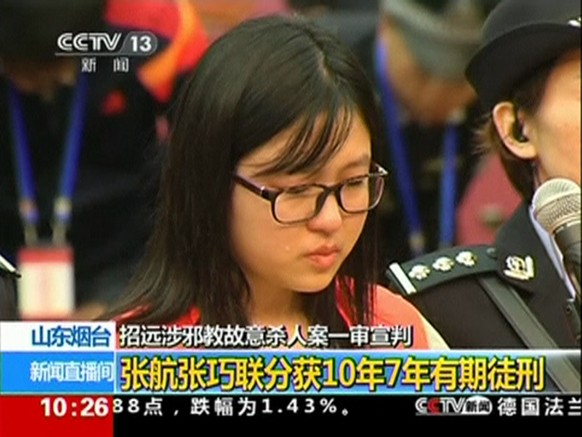Zhang Hang,&nbsp;eine der Beschuldigten, wurde zu zehn Jahren Gefängnis verurteilt.