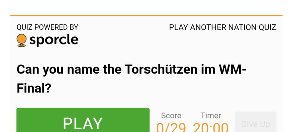 Kennst du die TorschÃ¼tzen in den WM-Finals der letzten 50 Jahre?\nIch hab den Titel Ã¼bersetzt Bossð