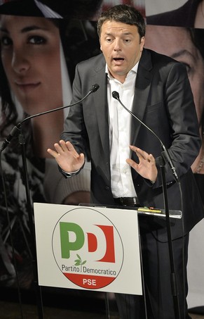 Renzi an einer Versammlung seiner Demokratischen Partei (PD).