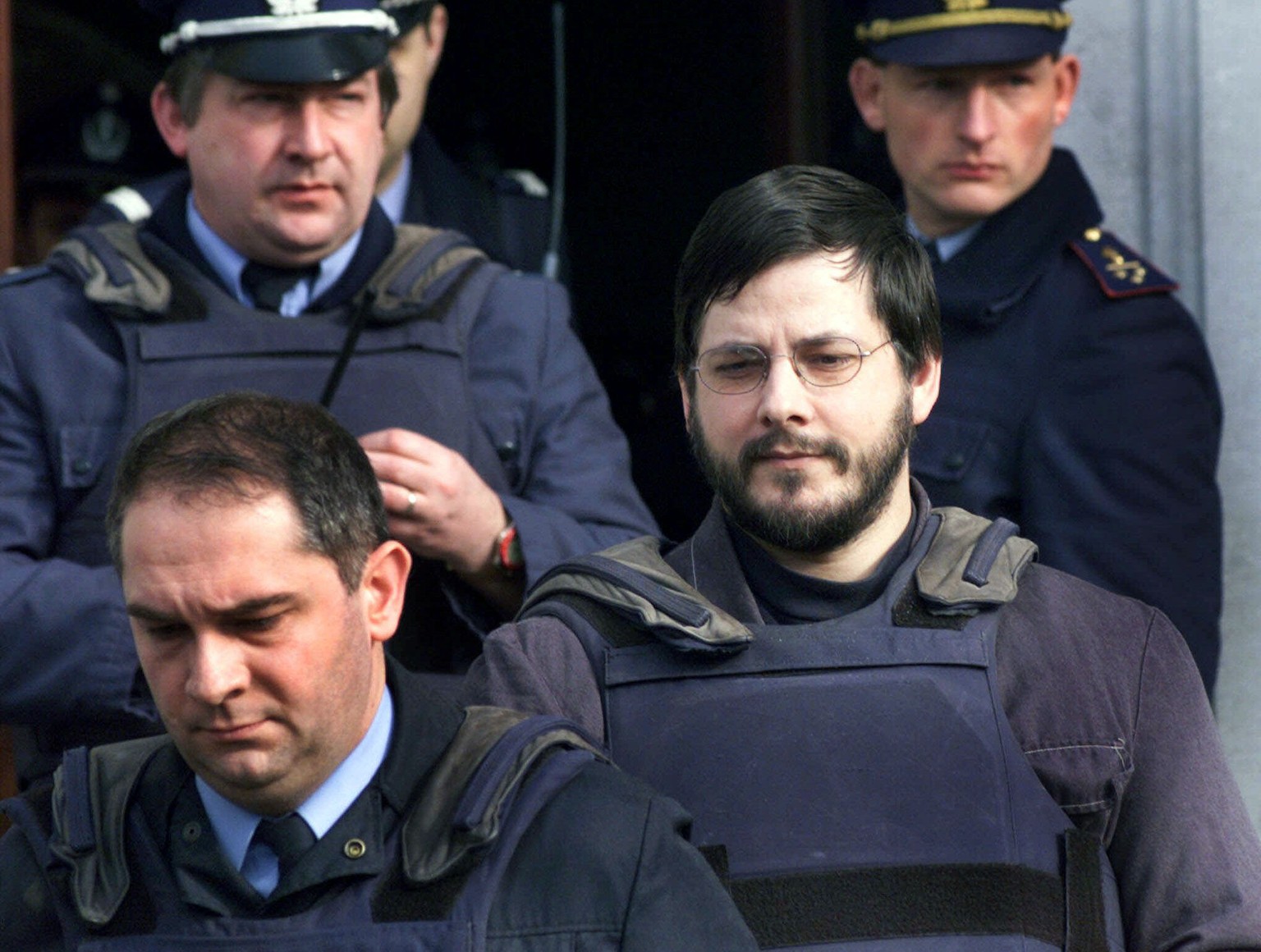 Dutroux (r.) im März 2000.&nbsp;