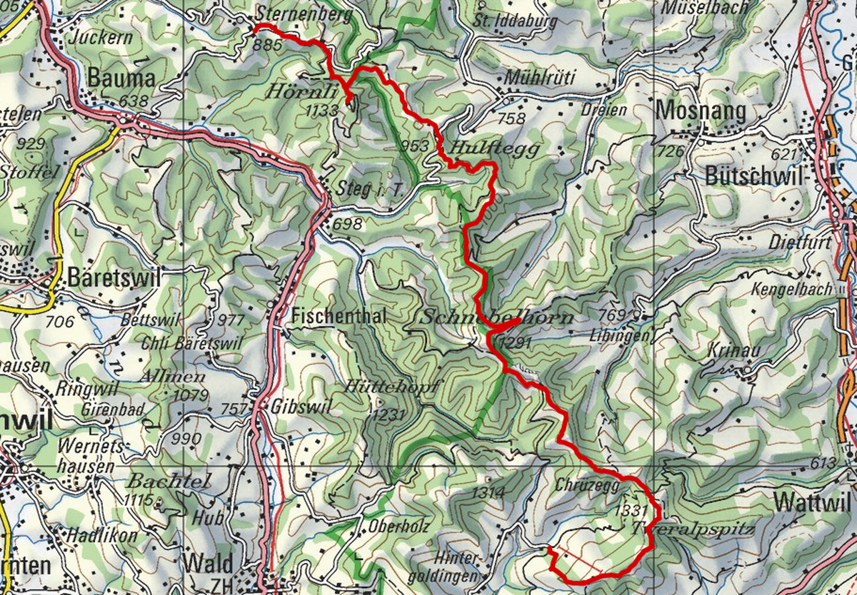 Hier gibt es die detailliertere Route.