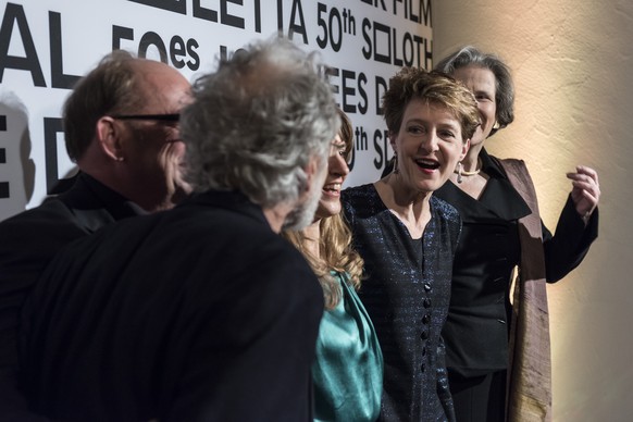 Eine entspannte Bundesrätin war zu sehen in Solothurn.