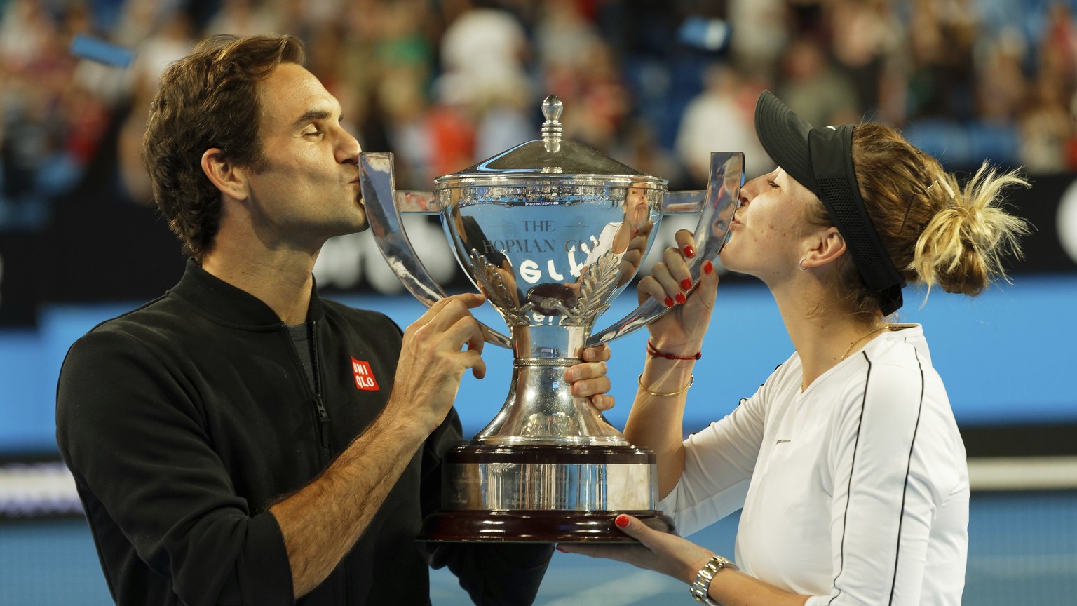 2018 und 2019 gewannen Belinda Bencic und Roger Federer den Hopman Cup in Perth.