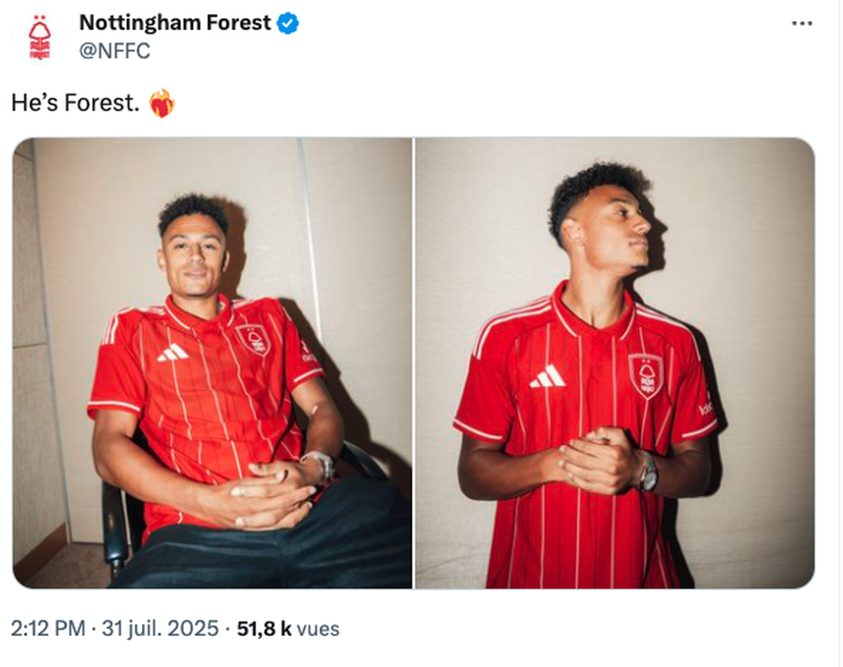 Dan Ndoye a déjà enfilé son nouveau maillot.