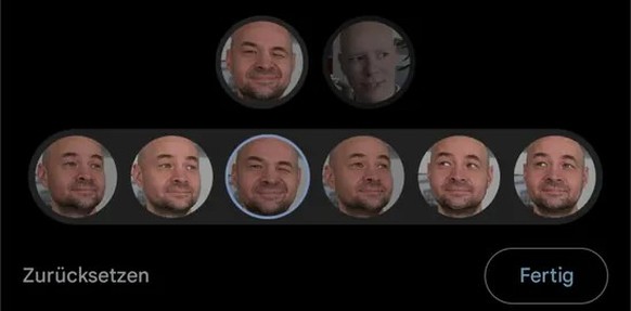 The Pixel 8 and the Pixel 8 Pro offer all recognized variants of the faces below the image, which are then installed directly at the top of the image.