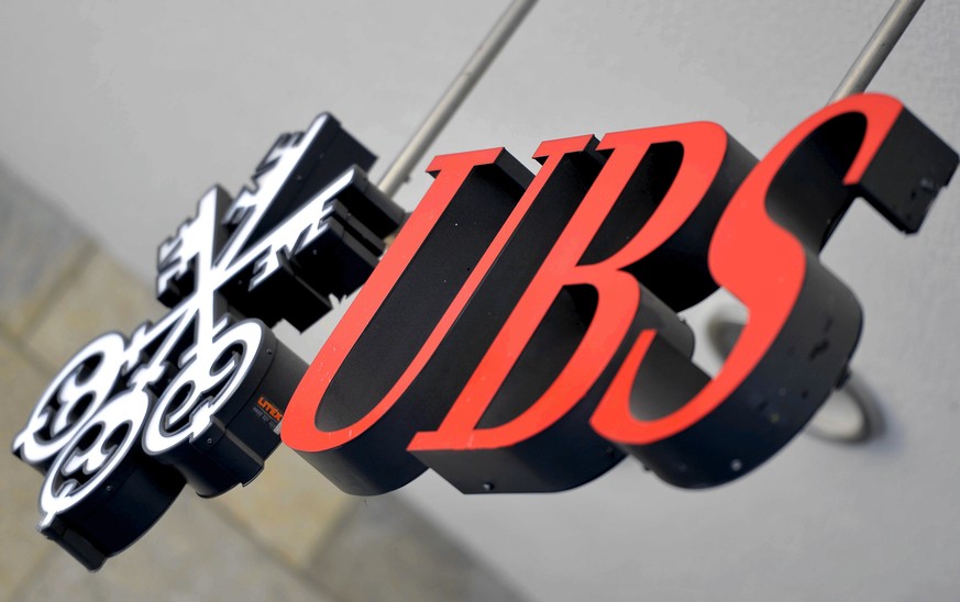 UBS-Logo am Zürcher Paradeplatz.