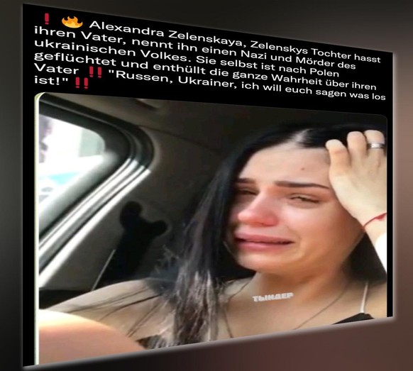 This is not Zelenskyj's daughter on the run.