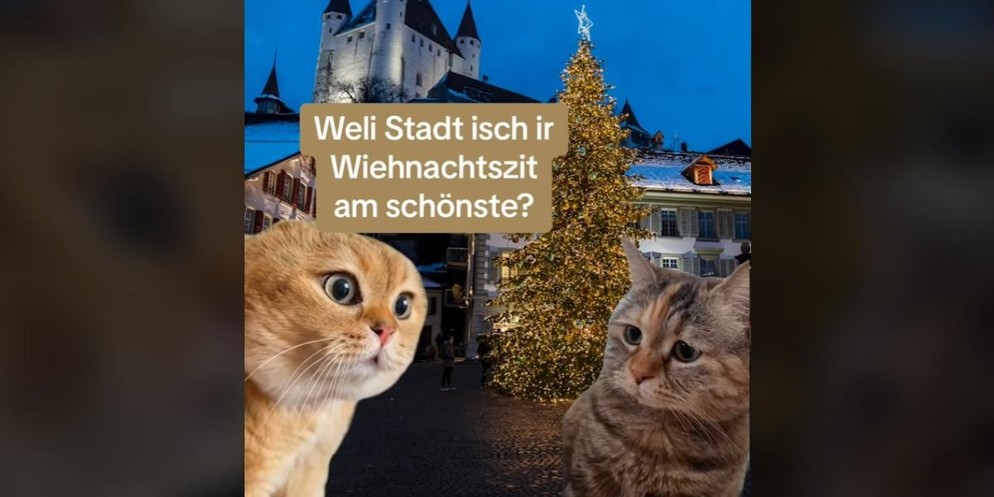 Thun behauptet auf TikTok, die schönste Stadt in der Weihnachtszeit zu sein.