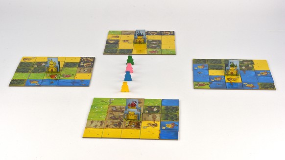 Kingdomino Spielsituation am Ende einer Partie