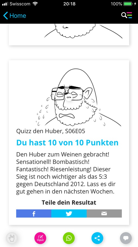Huber braucht einen Winterschlaf – schlägst du Dani im letzten Quiz vor der Pause?
Jaaaa!