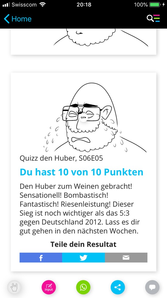 Huber braucht einen Winterschlaf â schlÃ¤gst du Dani im letzten Quiz vor der Pause?
Jaaaa!