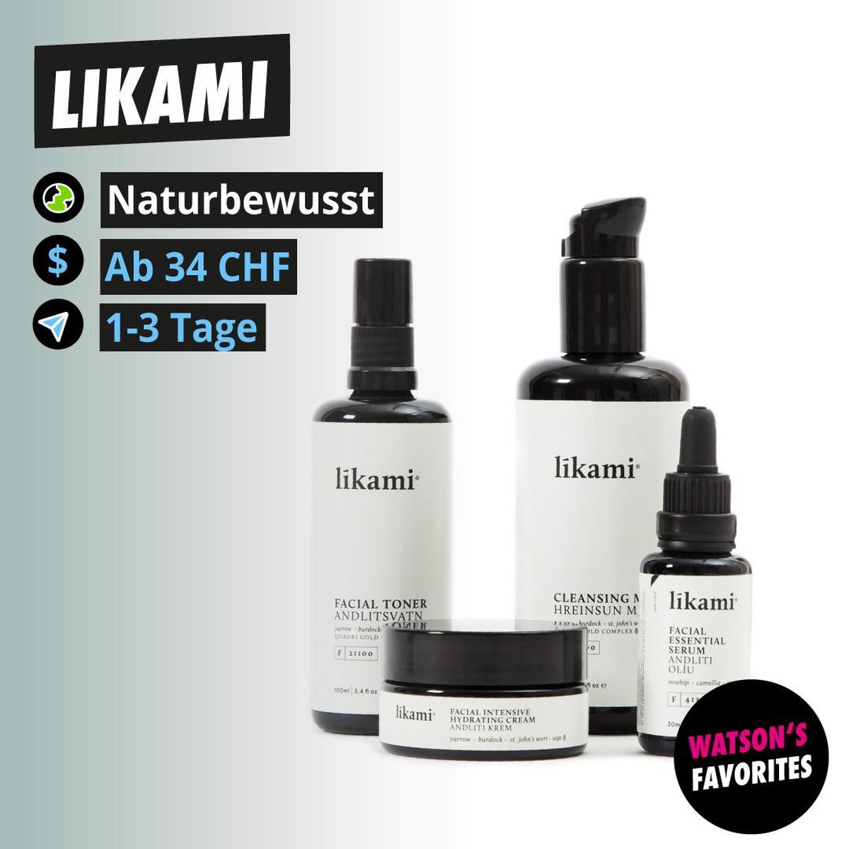 Das Gesichtspflegeset von Likami.