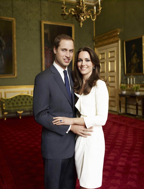 FILE - This is one of two official portrait photographs taken on Nov. 25, 2010 in the Council Chamber in the State Apartment in St James&#039;s Palace, London and released by Clarence House Press Offi ...