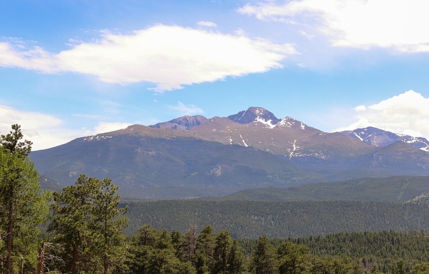 Der Longs Peak auf dem Gebiet des Bundesstaats Colorado.