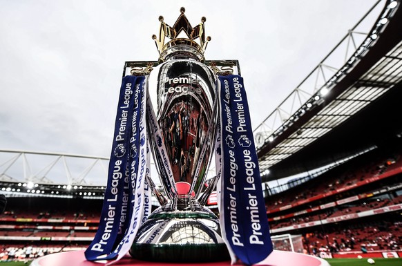 epa08449937 (FILE) - The English Premier League trophy on display ahead of the English Premier League soccer match between Arsenal FC and Leicester City in London, Britain, 11 August 2017 (re-issued o ...