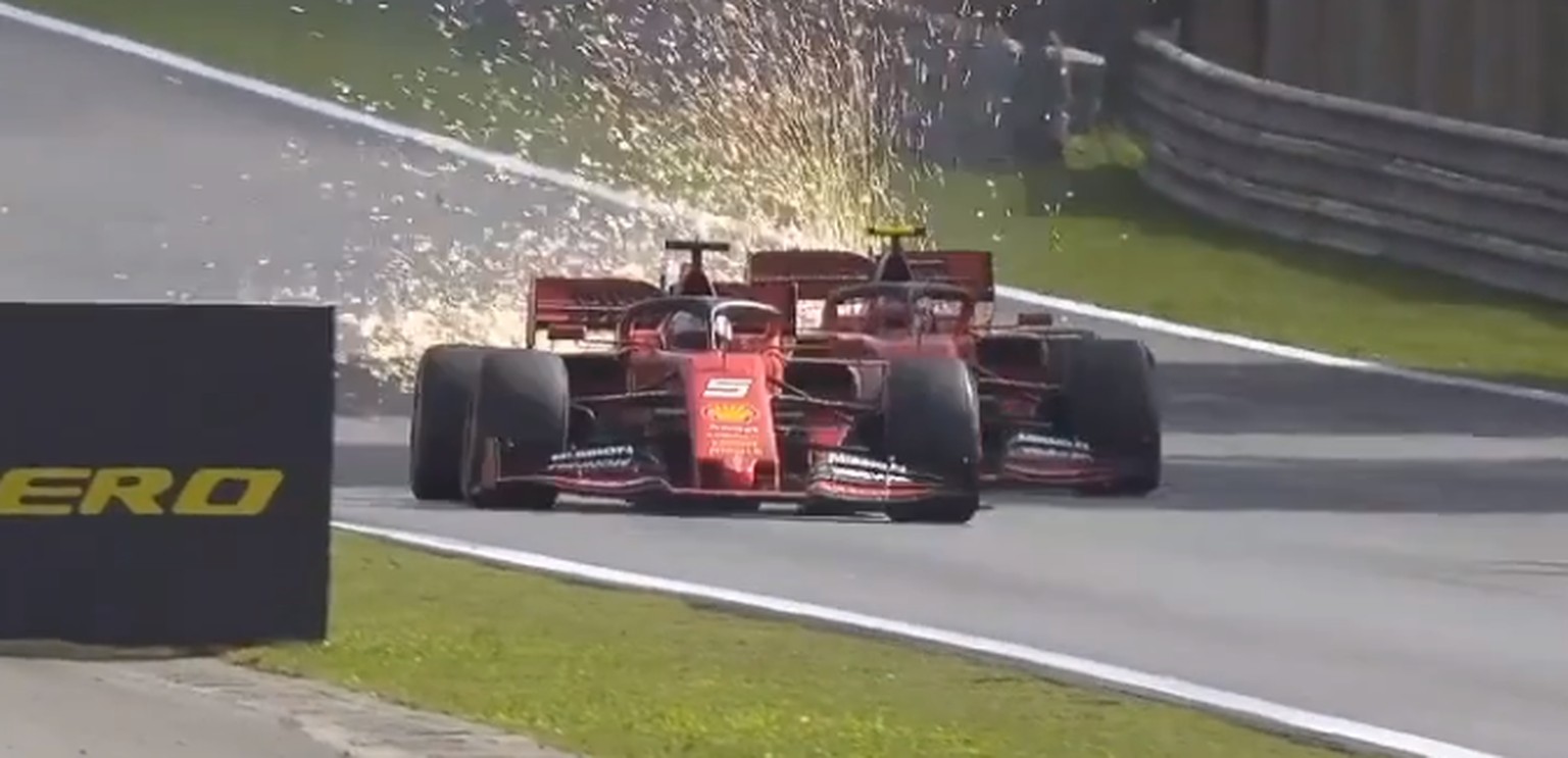 Leclerc will sich in Runde 66 Vettel schnappen, dann sprühen die Funken.