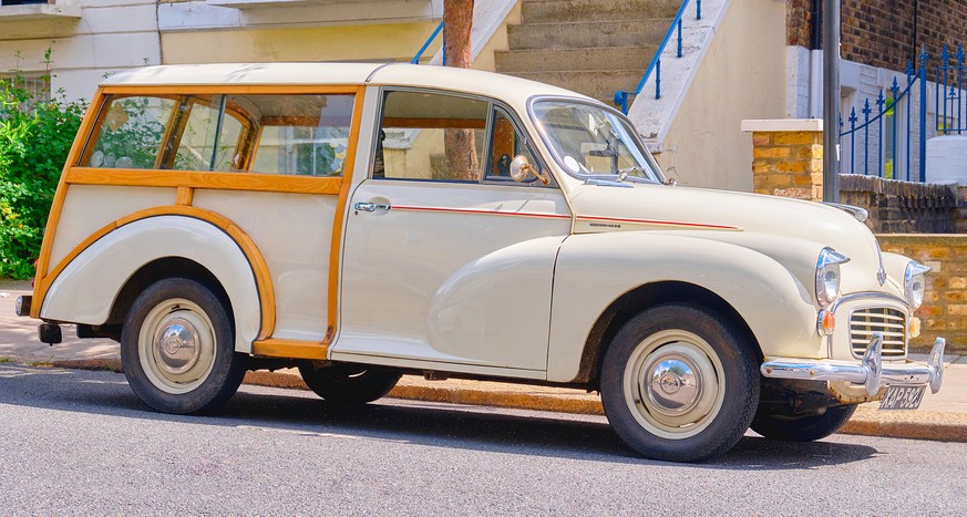 Morris Minor Traveller Woody traveler auto retro design england grossbritannien