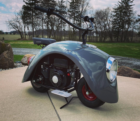 volkspod brent walter walter werks VW käfer scooter vespa minibike hotrod retro design https://www.instagram.com/walter_werks/?hl=en