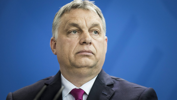 Viktor Orban, Ministerpraesident von Ungarn, aufgenommen im Rahmen einer Pressekonferenz in Berlin, 05.07.2018. Berlin Deutschland *** Viktor Orban Prime Minister of Hungary admitted at a press confer ...