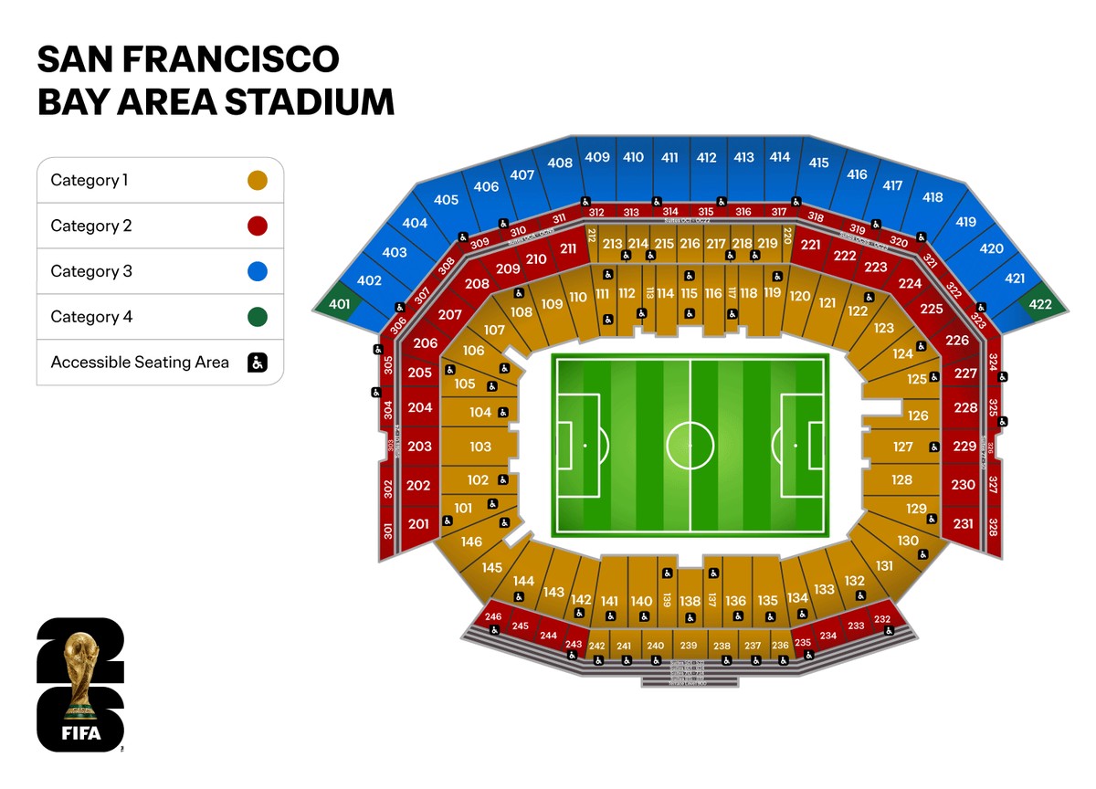So sieht der Stadionplan in San Francisco aus.