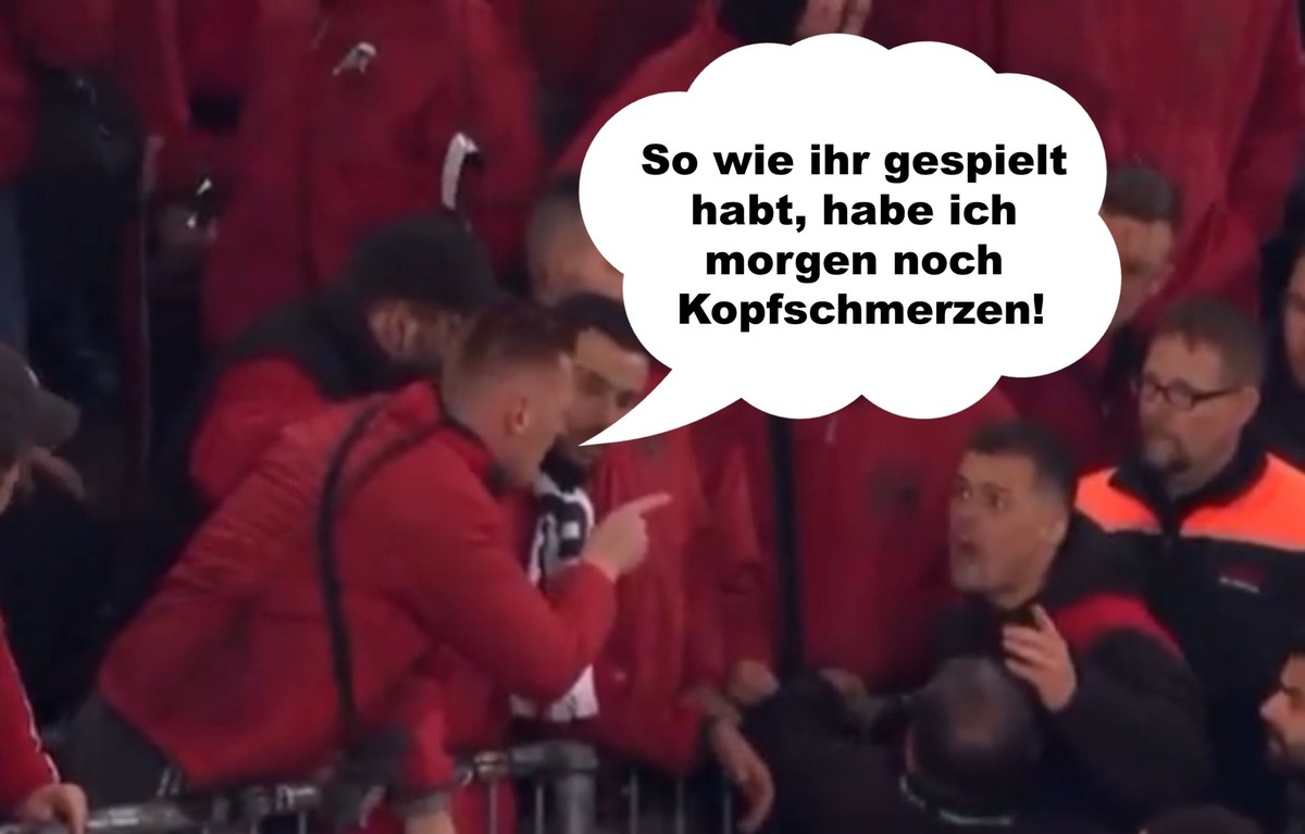 Xhaka streitet mit Leverkusen-Fan – das wurde wirklich gesagt (Pillen-Meme)