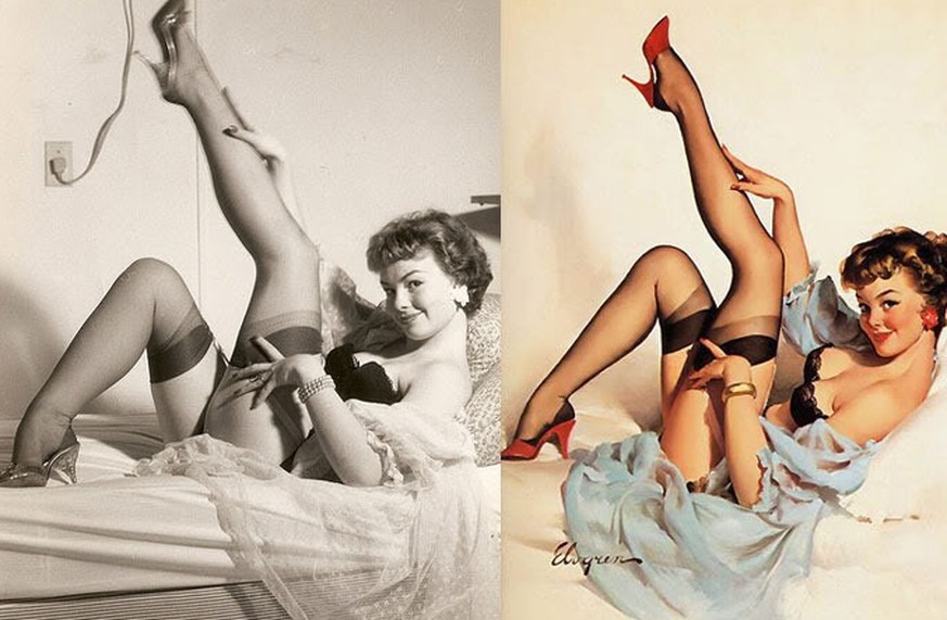 In einer Zeit vor Photoshop: 42 Pin-up-Bilder und ihre noch schöneren Modelle 