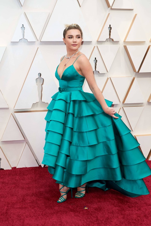 February 9, 2020, Hollywood, California, USA: Oscar nominee, FLORENCE PUGH arrives on the red carpet of The 92nd Oscars at the Dolby Theatre in Hollywood, CA on Sunday, February 9, 2020. Hollywood USA ...