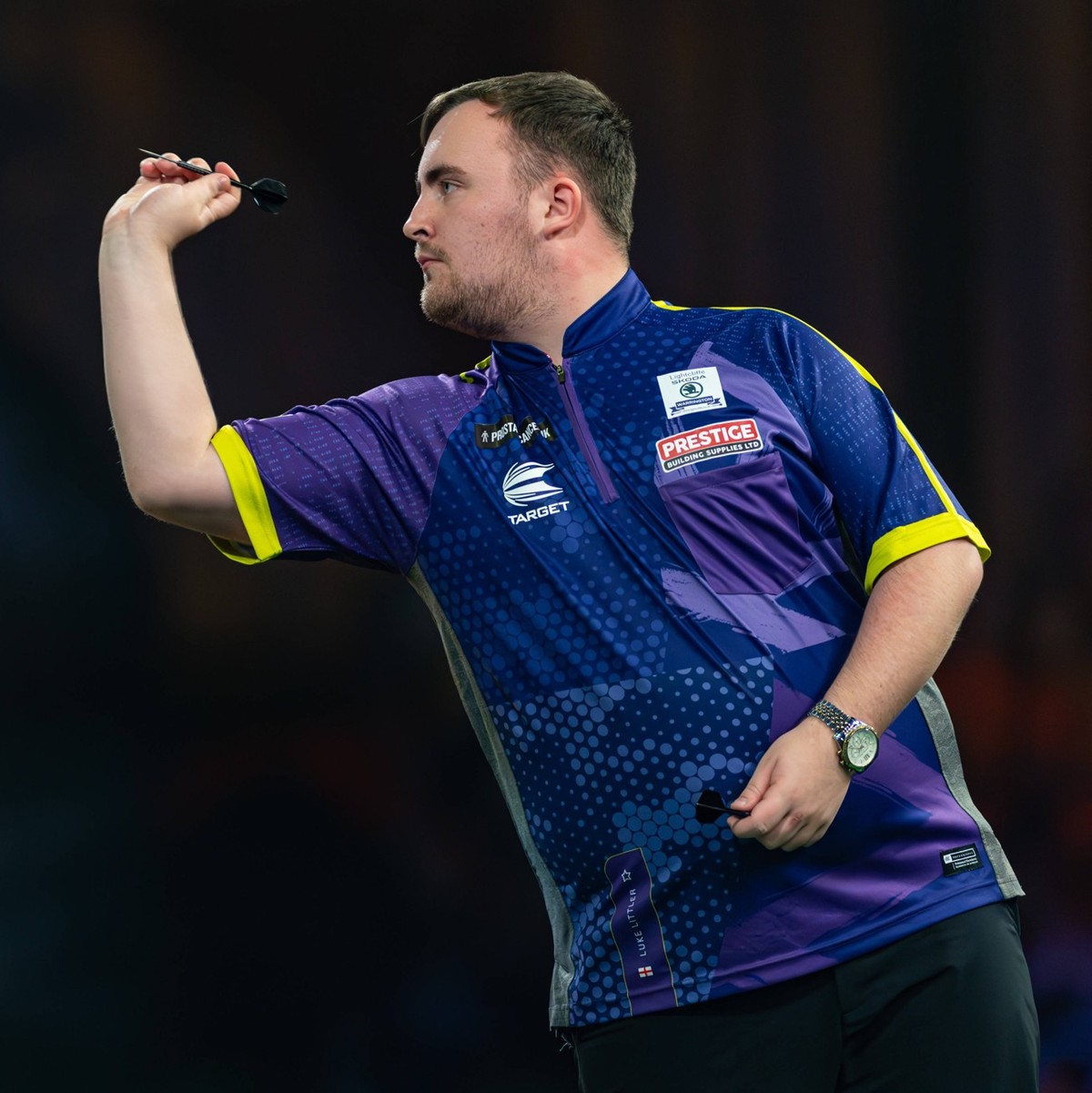 RECORD DATE NOT STATED 27th December 2023, Alexandra Palace, London, England 2023/24 PDC Paddy Power World Darts Championships Day 10 Evening Session Luke Littler in action on the oche PUBLICATIONxNOT ...