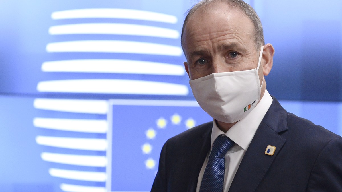 epa08750126 Ireland's Prime Minister (Taoiseach) Micheal Martin attends attends the European Union leaders face-to-face summit in Brussels, Belgium, 16 October 2020. EPA/JOHANNA GERON / POOL