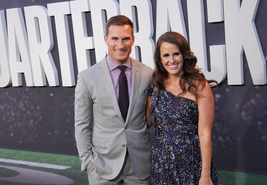 CA: Netflix s QUARTERBACK Los Angeles Premiere - Arrivals L-R Football quarterback Minnesota Vikings Kirk Cousins and Wife Julie Cousins arrives at the Netflix s QUARTERBACK Los Angeles Premiere held  ...
