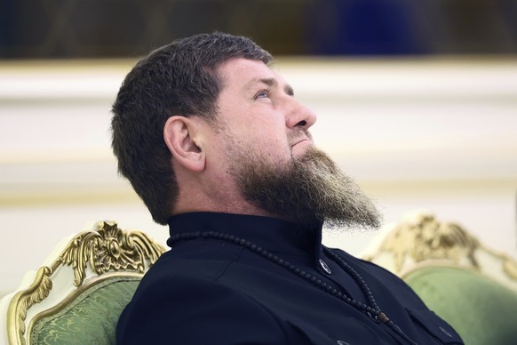 Head of Russia&#039;s Chechen Republic Ramzan Kadyrov attends the talks between Saudi Crown Prince Mohammed bin Salman and Russian President Vladimir Putin at the Al Yamamah Palace in Riyadh, Saudi Ar ...