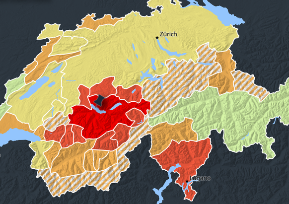 Im Kanton Bern kam es am Montag zu besonders starken Unwettern.