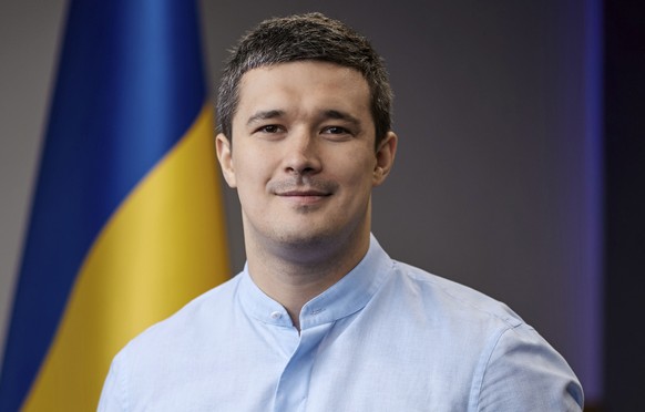 This photo provided by Ministry of Digital Transformation of Ukraine, shows Mykhailo Fedorov, vice prime minister of Ukraine and minister of digital transformation. The Ukrainian government is marryin ...