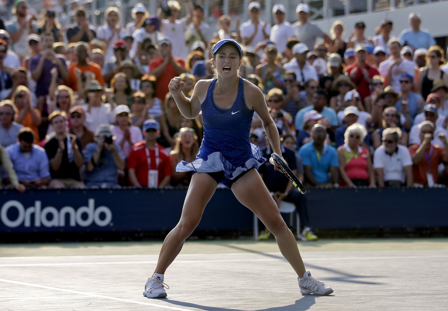 Yes! CiCi Bellis feiert einen Sieg, den auch sie selber nicht für möglich gehalten hätte.