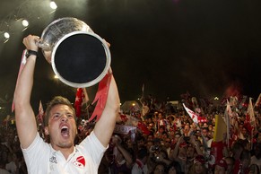 Jonas Elmer beim Cupsieg 2011 mit Sion.