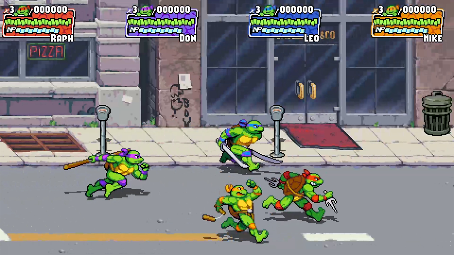 Unsere Lieblings-Schildkröten sind bereit für einen zünftigen Strassenkampf.