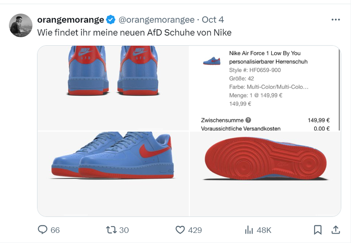 AfD-Nike-Schuh