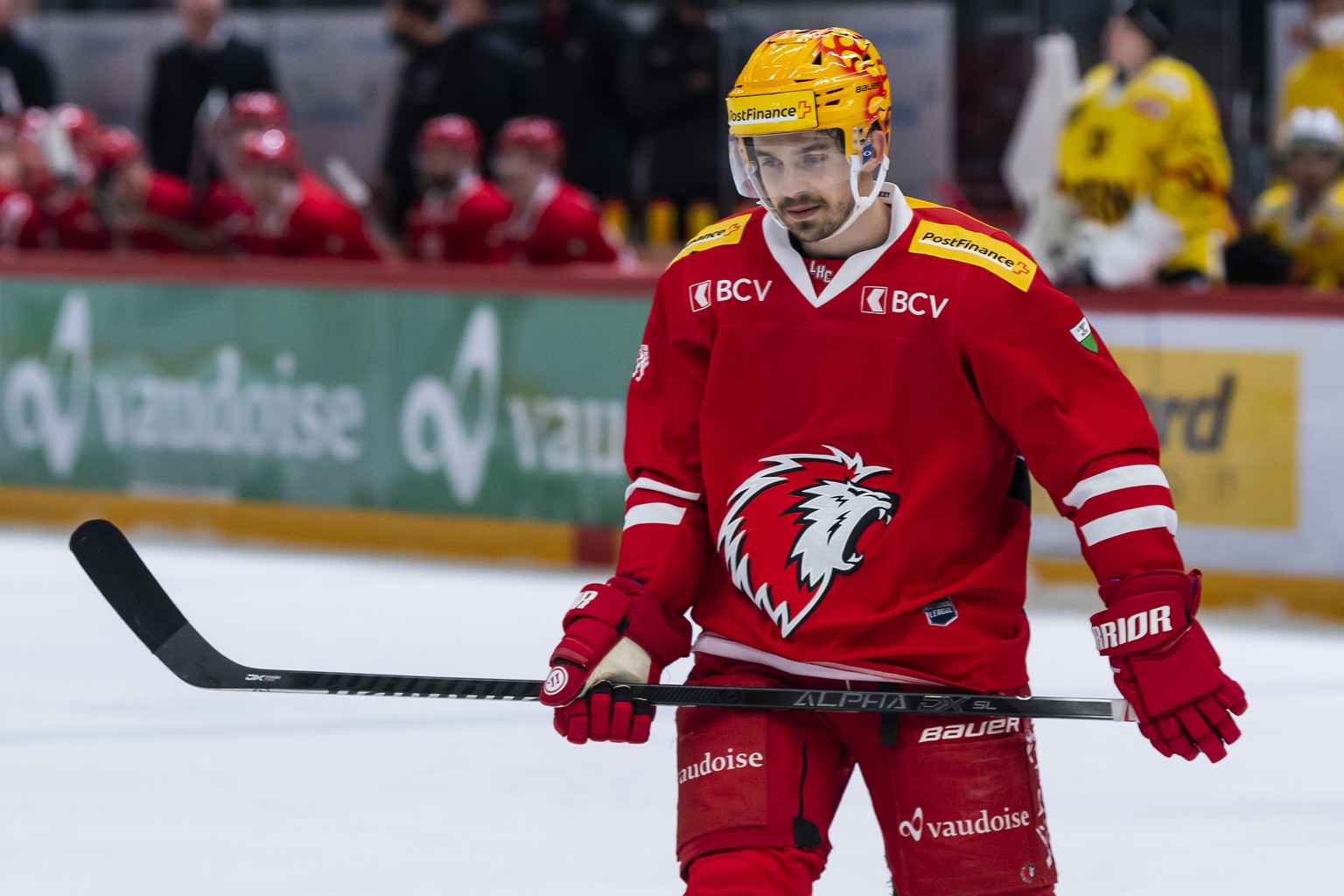 Le top Scorer PostFinance lausannois Denis Malgin, lors du match du championnat suisse de hockey sur glace de National League entre le Lausanne HC, LHC, et SC Bern le samedi 2 janvier 2021 a la patino ...