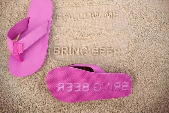 Flip Flops Follow Me Bring Beer