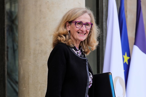 epa11218092 French Minister of Education and Youth Nicole Belloubet leaves the Elysee Palace at the end of the weekly cabinet meeting in Paris, France, March 13, 2024. German Interior Minister…