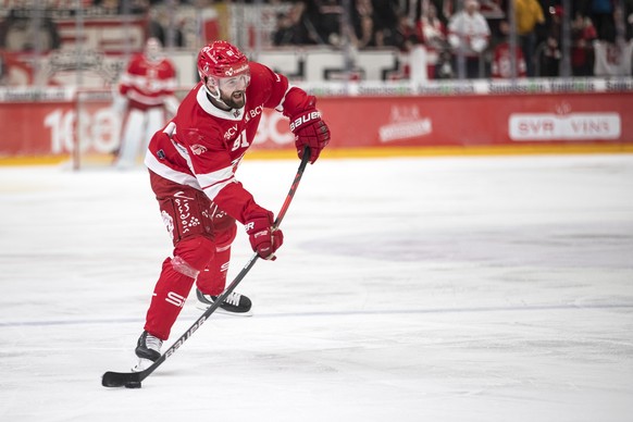 Le defenseur lausannois Fabian Heldner, lors du match de pre-playoffs du championnat suisse de hockey sur glace de National League entre le Lausanne HC, LHC, et le HC Ambri-Piotta, HCAP ce vendredi, 1 ...