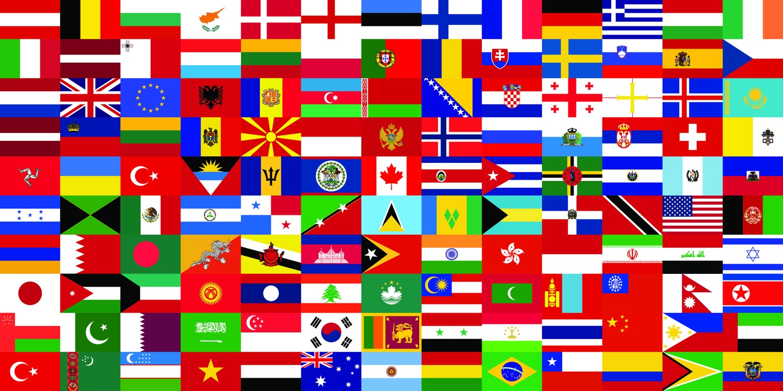 Nationalflaggen Der Welt Farben Formen Objekte Watson
