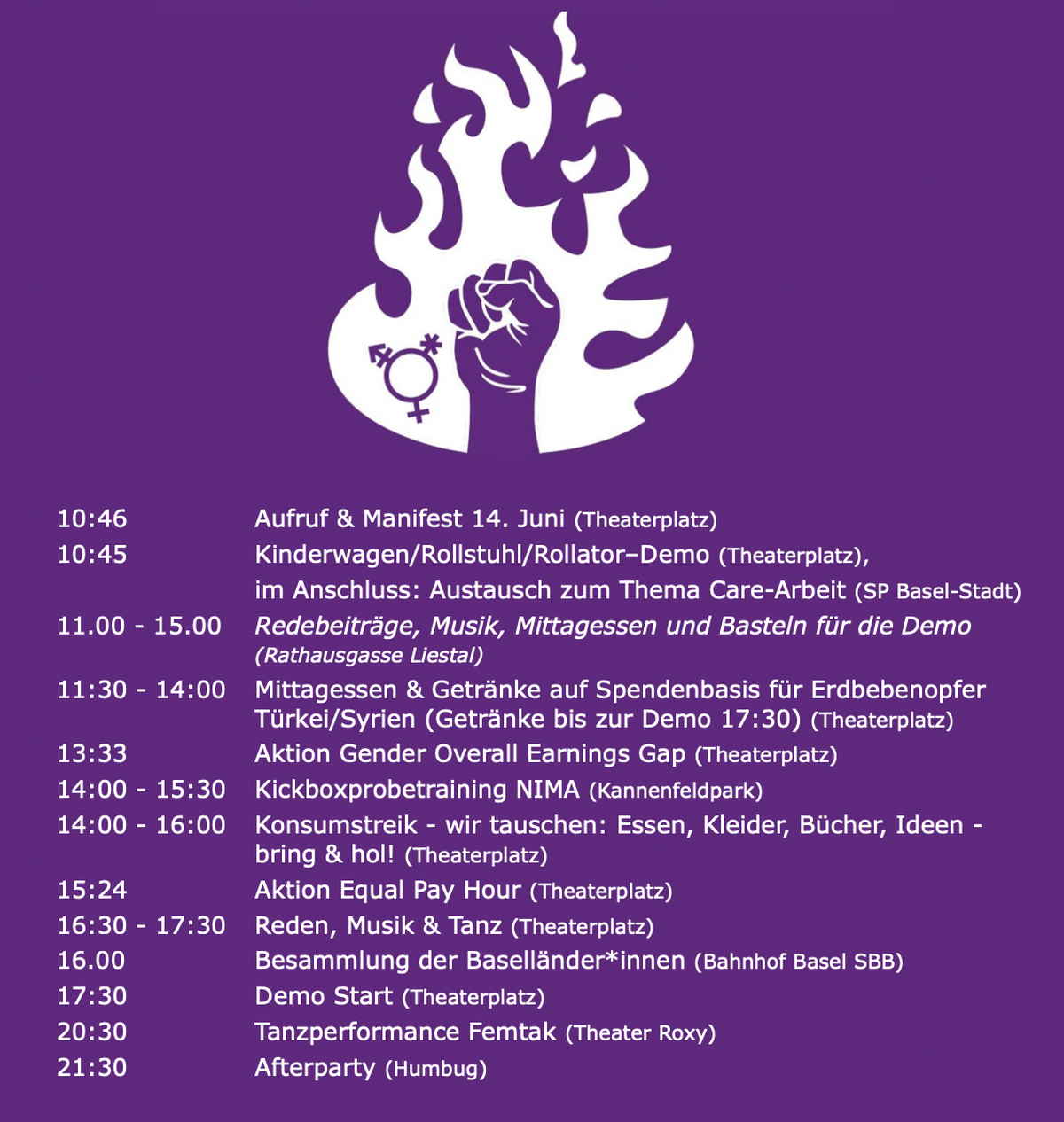 Frauenstreik 2023, Feministischer Streik Basel