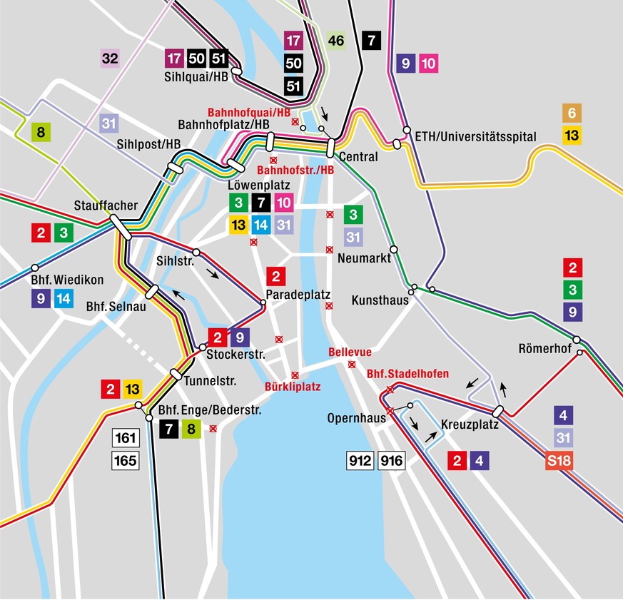 So wird der Verkehr in der Zürcher Innenstadt zum Sechseläuten am 19. und 20. April 2026 umgeleitet.
