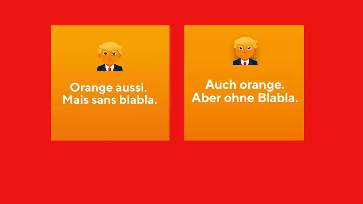 Die Versicherung Smile spielt in einer aktuellen Werbekampagne auf Trump an.