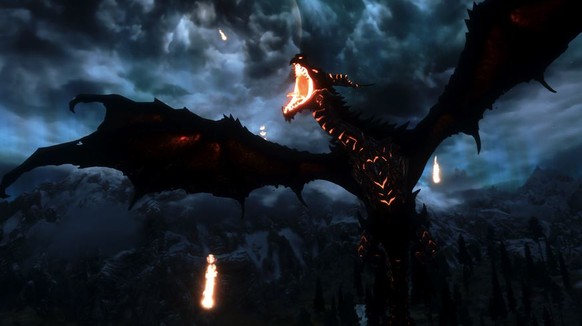 Ein Screenshot von Johns Mod&nbsp;«Deathwing Inspired Alduin Reloaded».