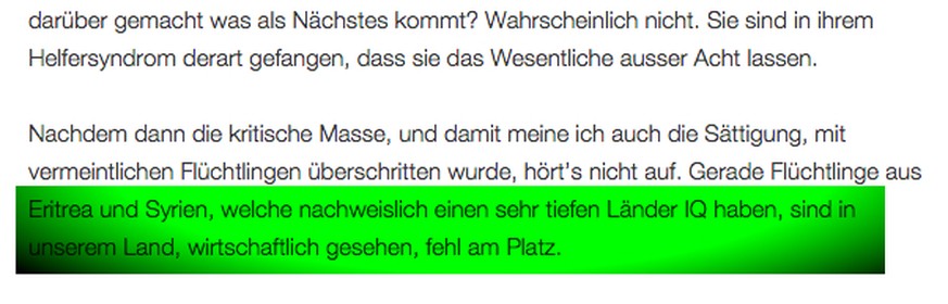 Screenshot von Marcel Töltls Blog: Der Eintrag ist bis heute noch da.