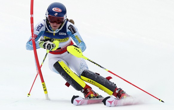 Mikaela Shiffrin musste verletzungsbedingt auf den Start verzichten.