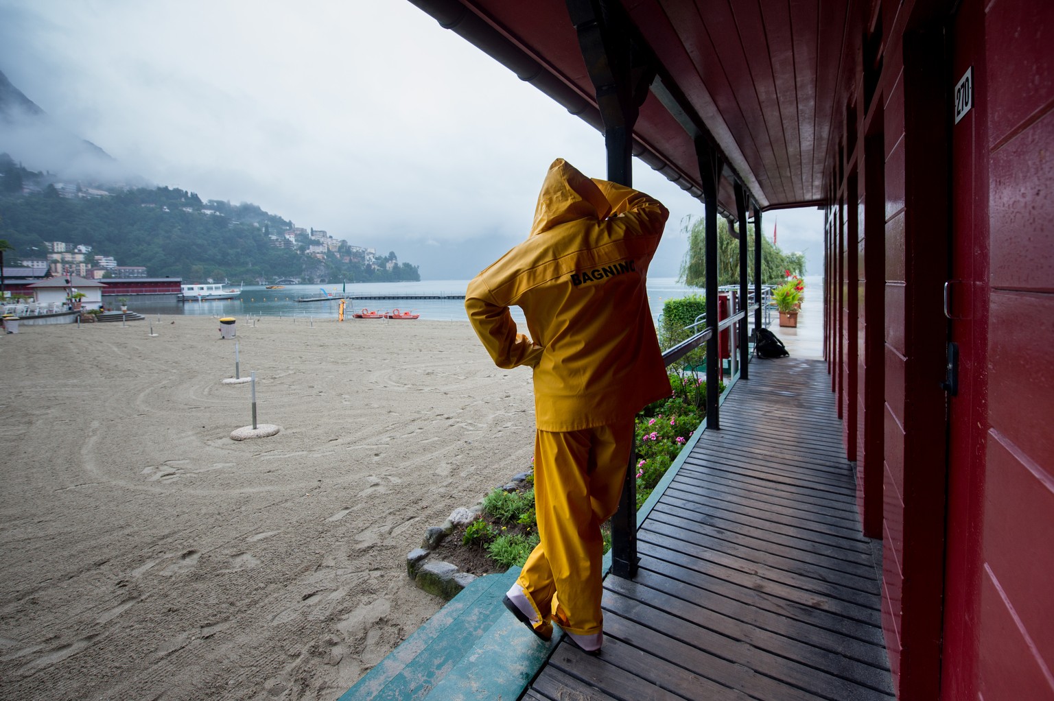 Im Lido von Lugano war der Bademeister oft einsam.